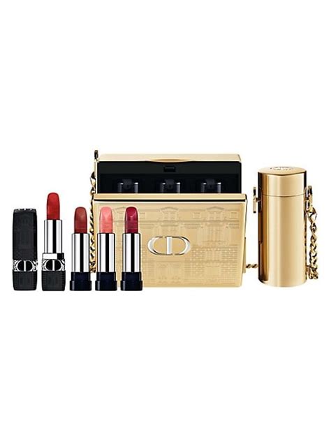 dior rouge dior minaudiere limited edition lipstick case 5-piece set|rouge dior lipstick holder.